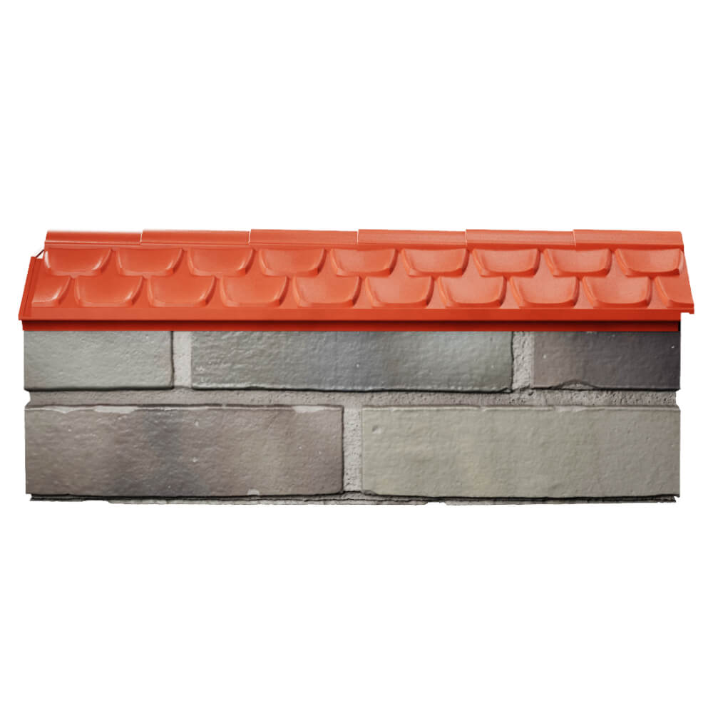 Парапет Zking Эльбрус Красный с посадкой на 0.5 кирпича (130мм) в Канске фото