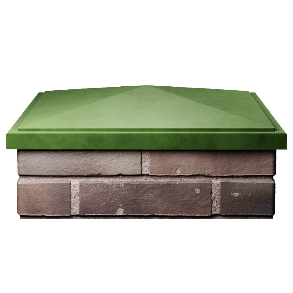 Колпак Zking БонаМоно Зеленый на столб 2х2 кирпича (515х515, 530х530мм) Канск фото