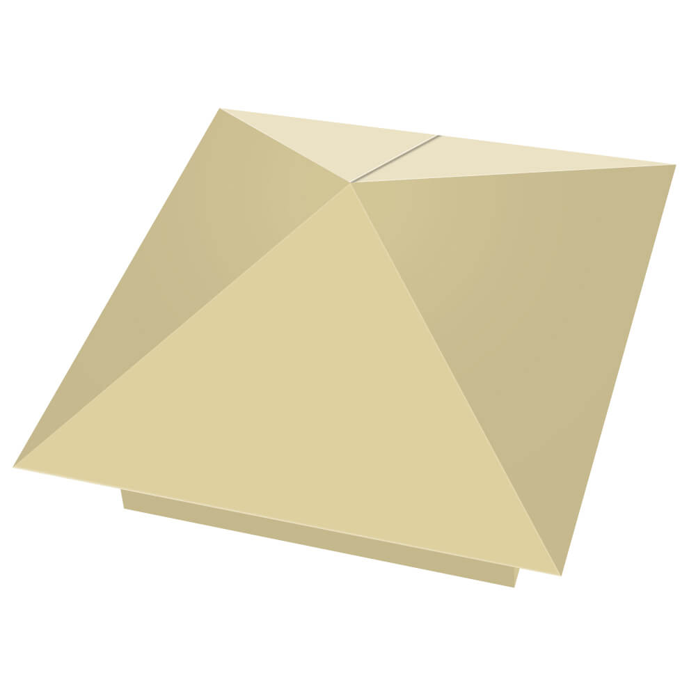 Колпак металлический 400х400мм RAL1014 Бежевый заборный Канск фото