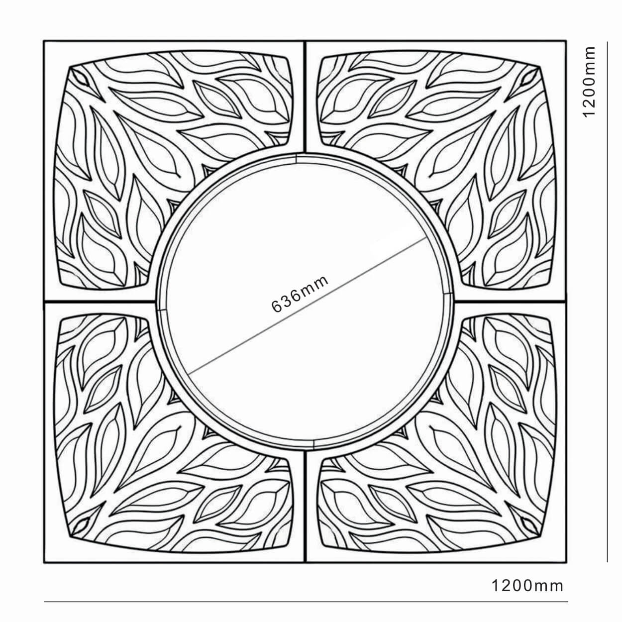 Приствольная решетка для дерева ZKING CRUST 1.2х1.2м Черная в Канске фото