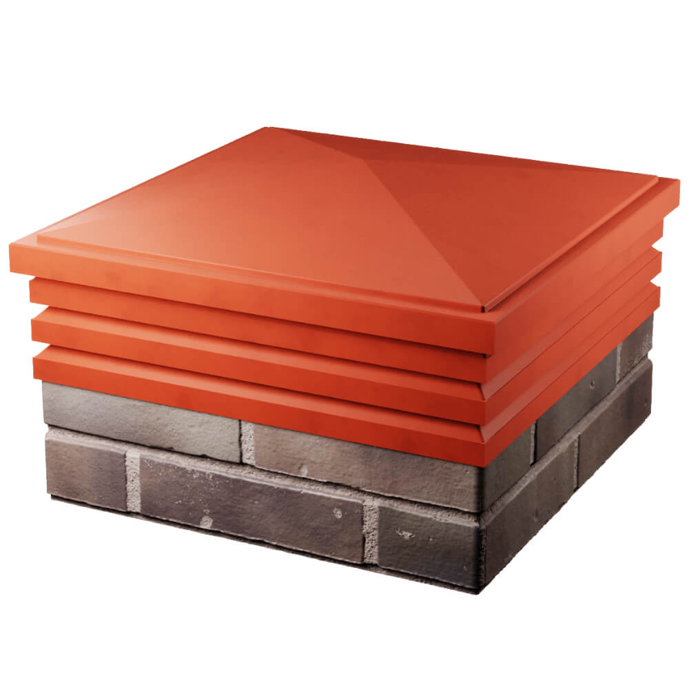 Колпак Zking Бона ХайТек Красный на столб 2х2 кирпича (513х513мм) в Канске фото