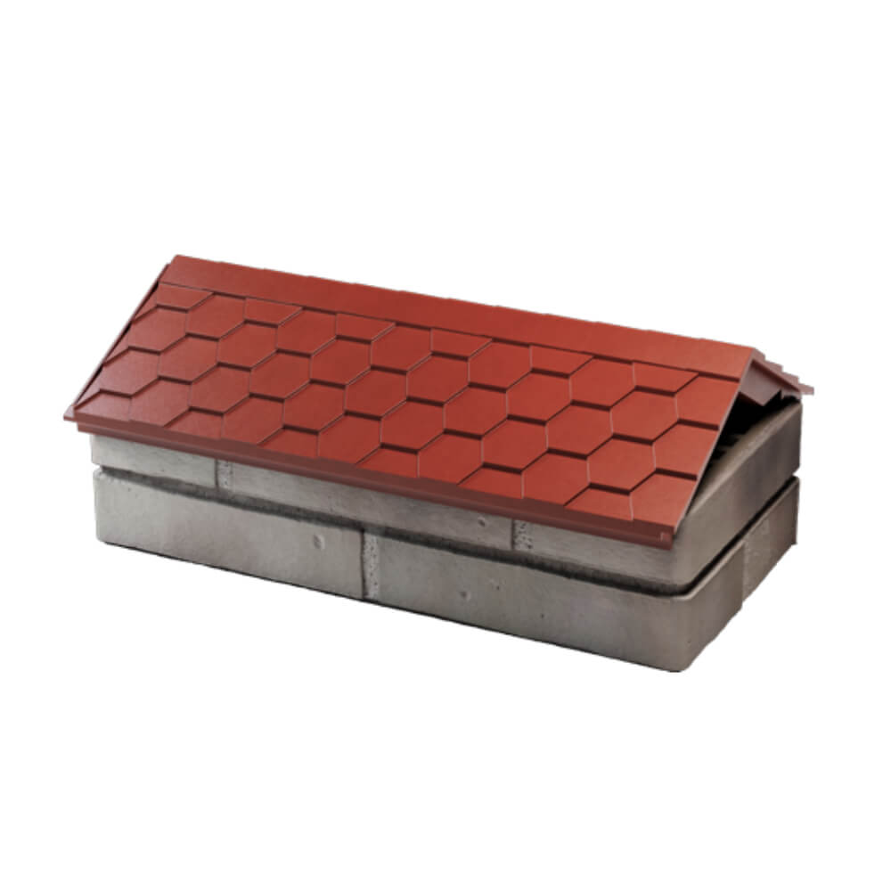 Парапет Zking Эверест Красный с посадкой на 1 кирпич (200/225/255мм) в Канске фото