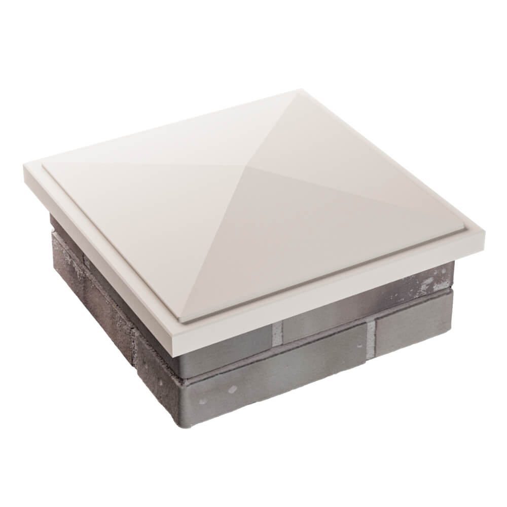 Колпак Zking БонаМоно Бежевый на столб 1.5х1.5 кирпича (385х385, 400х400мм) в Канске фото