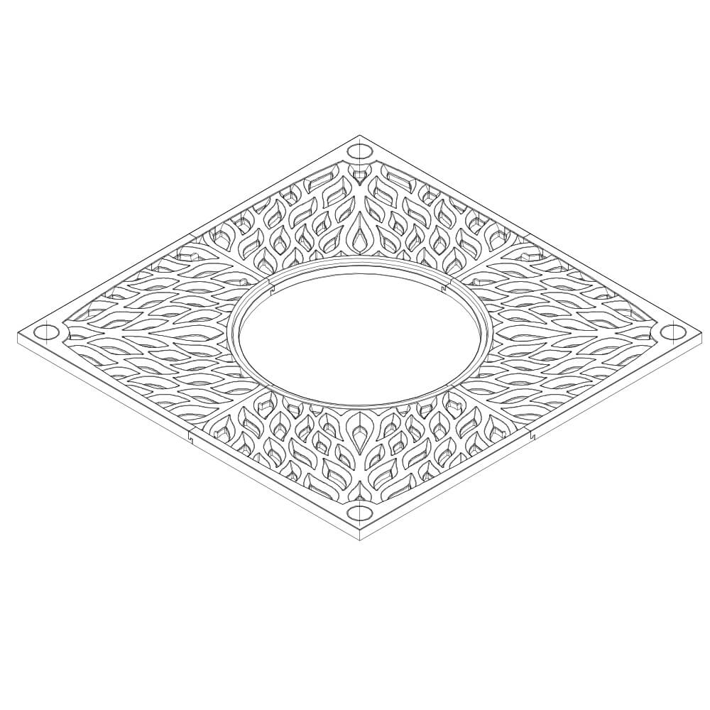 Приствольная решетка для дерева ZKING CRUST 2х2м Черная в Канске фото