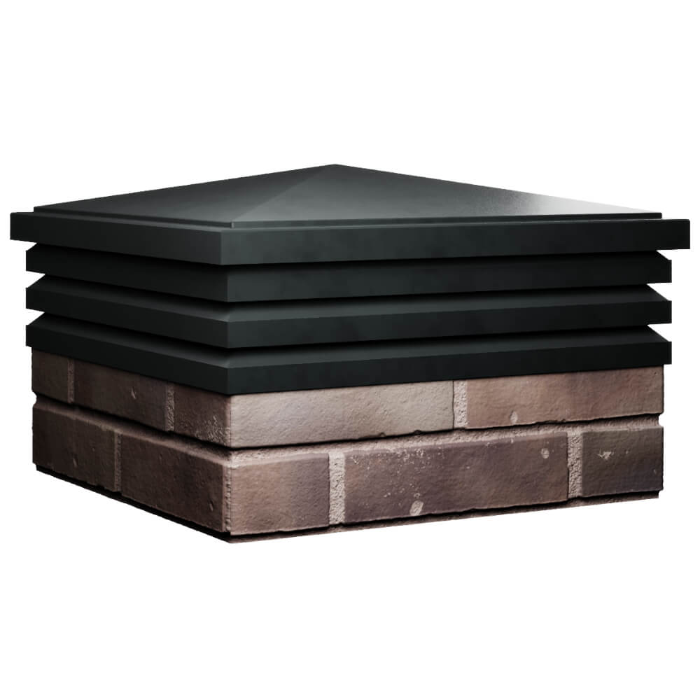 Колпак Zking Бона ХайТек Черный на столб 2х2 кирпича (513х513мм) в Канске фото