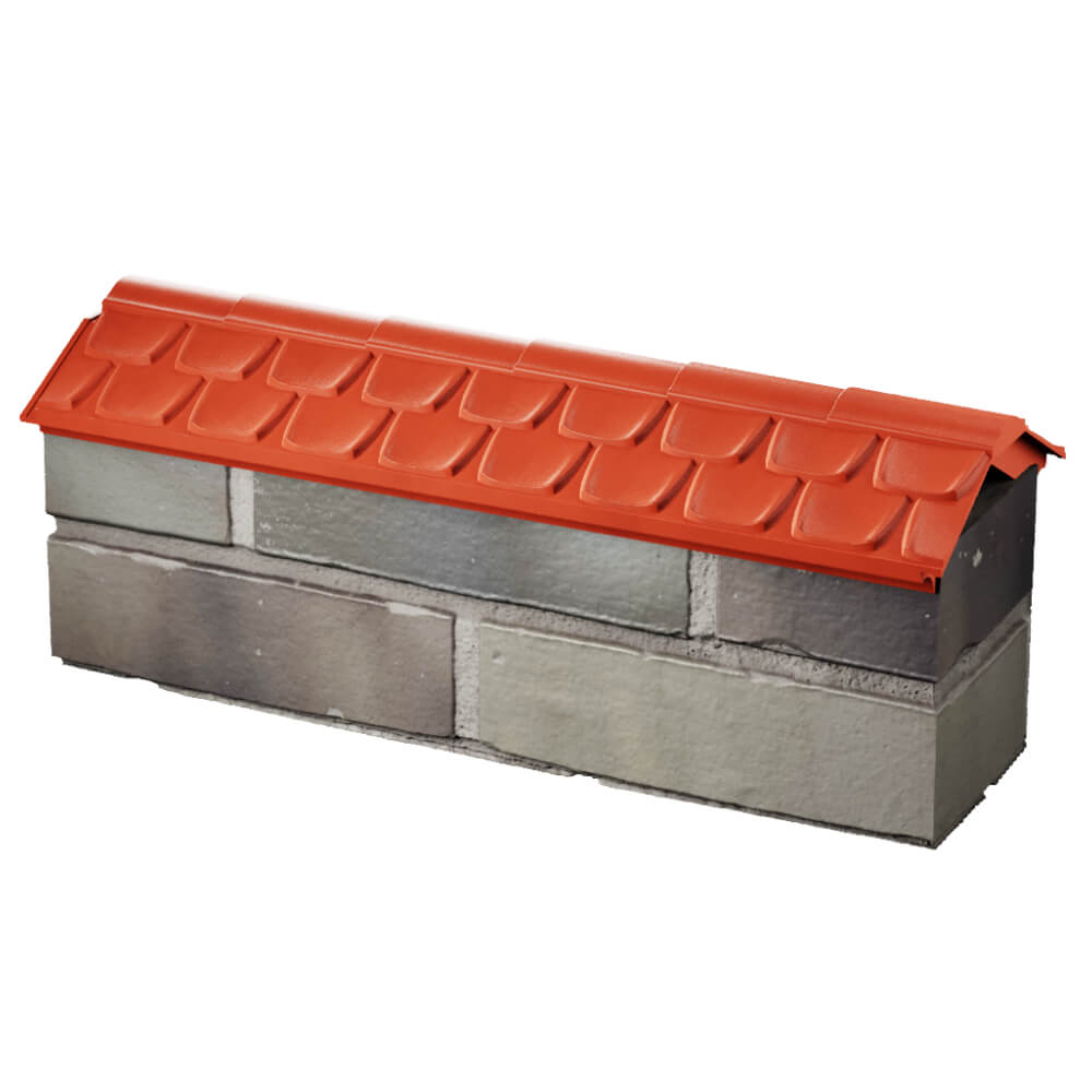 Парапет Zking Эльбрус Красный с посадкой на 0.5 кирпича (130мм) в Канске фото