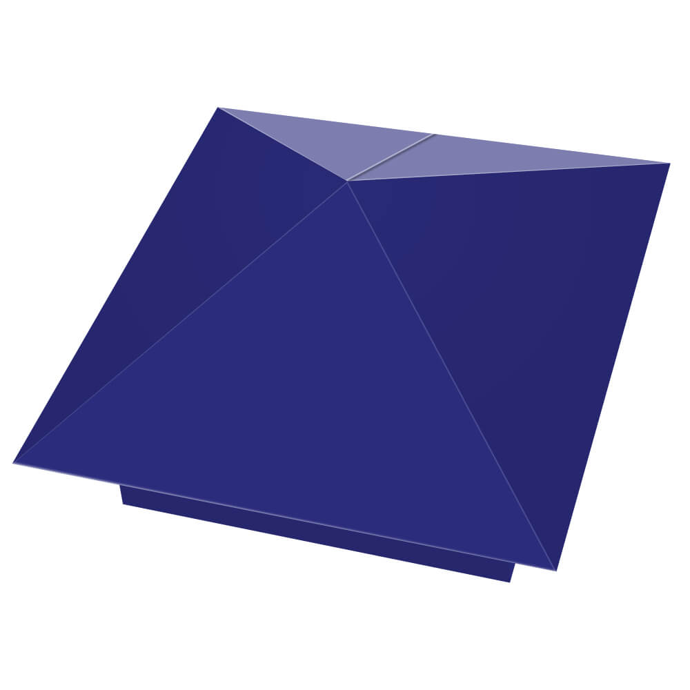 Колпак металлический 400х400мм RAL5002 Синий Ультрамарин заборный Канск фото