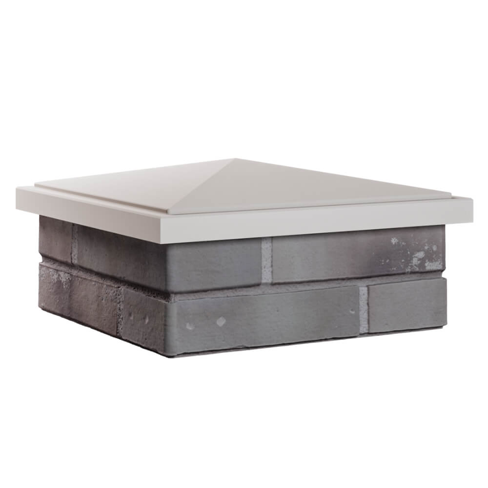 Колпак Zking БонаМоно Бежевый на столб 1.5х1.5 кирпича (385х385, 400х400мм) в Канске фото