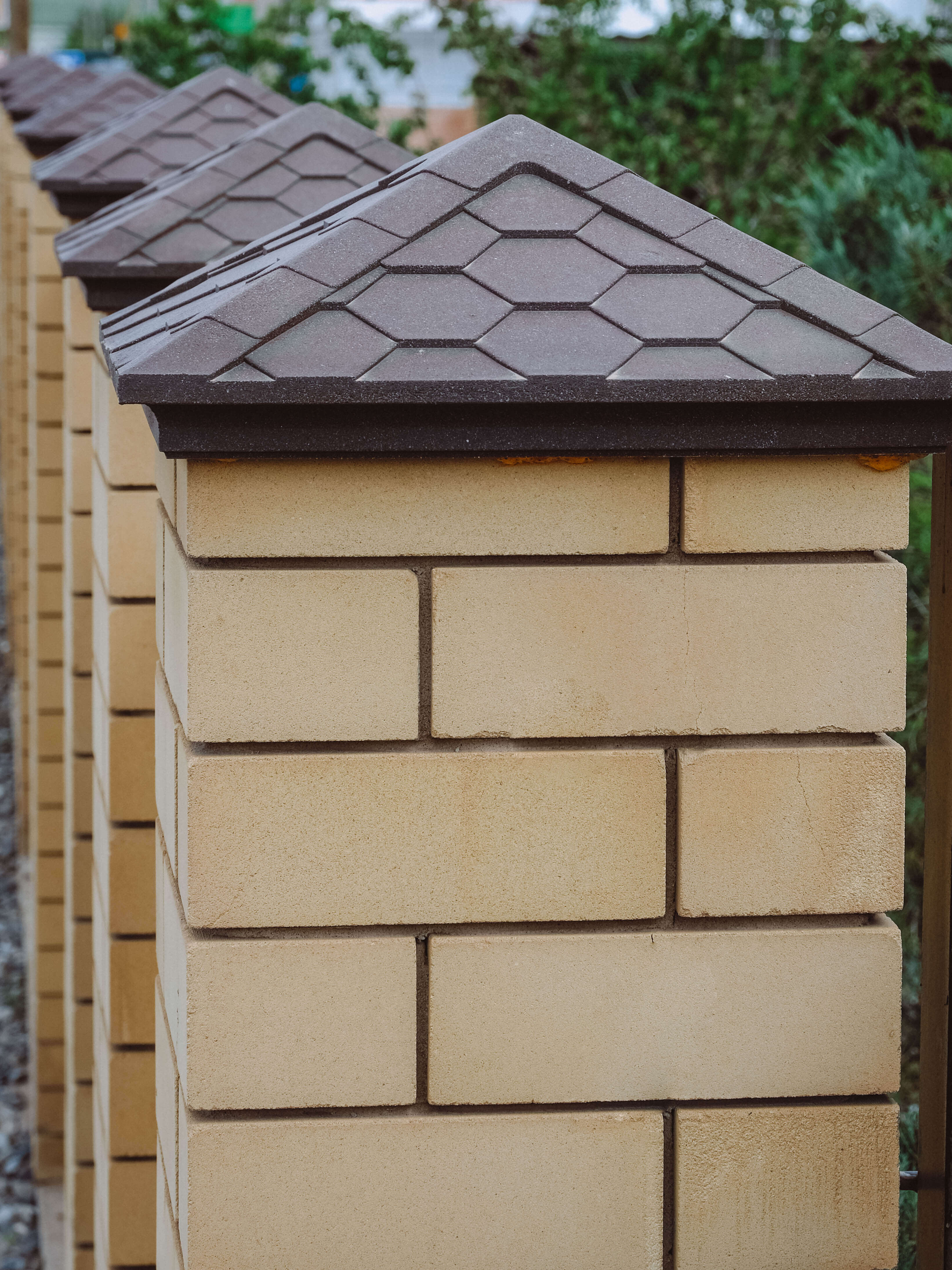 Колпак Zking Эверест Коричневый на столб 1.5х1.5 кирпича (390х390мм) в Канске фото