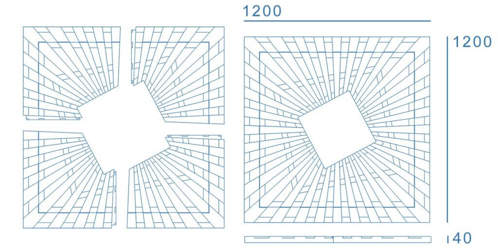 Приствольная решетка для дерева ZKING ATMOSPHERE 1.2х1.2м Бежевая в Канске фото
