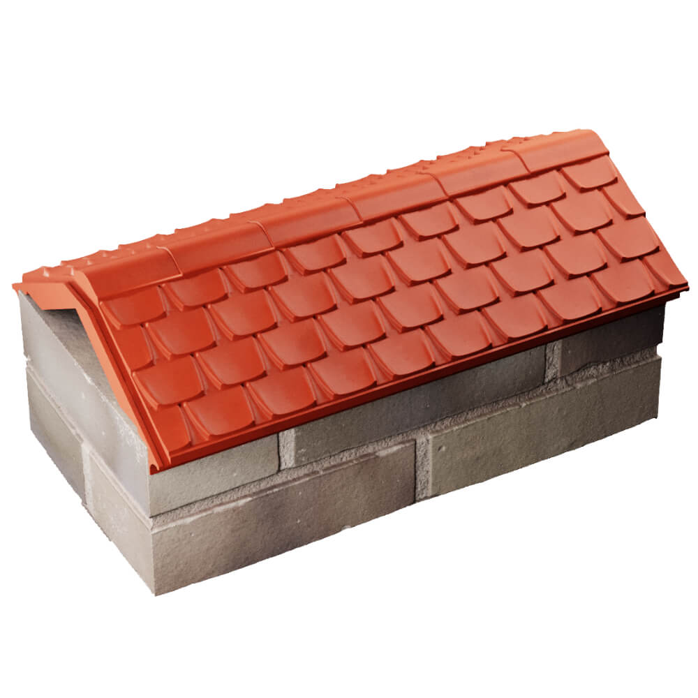 Парапет Zking Эльбрус Красный с посадкой на 1 кирпич (255мм) в Канске фото