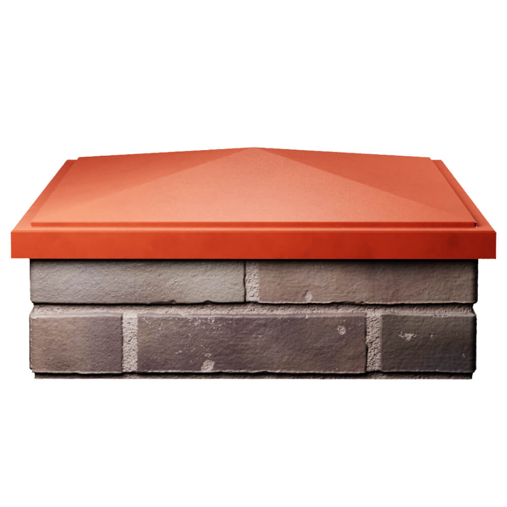 Колпак Zking БонаМоно Красный на столб 2х2 кирпича (515х515, 530х530мм) Канск фото