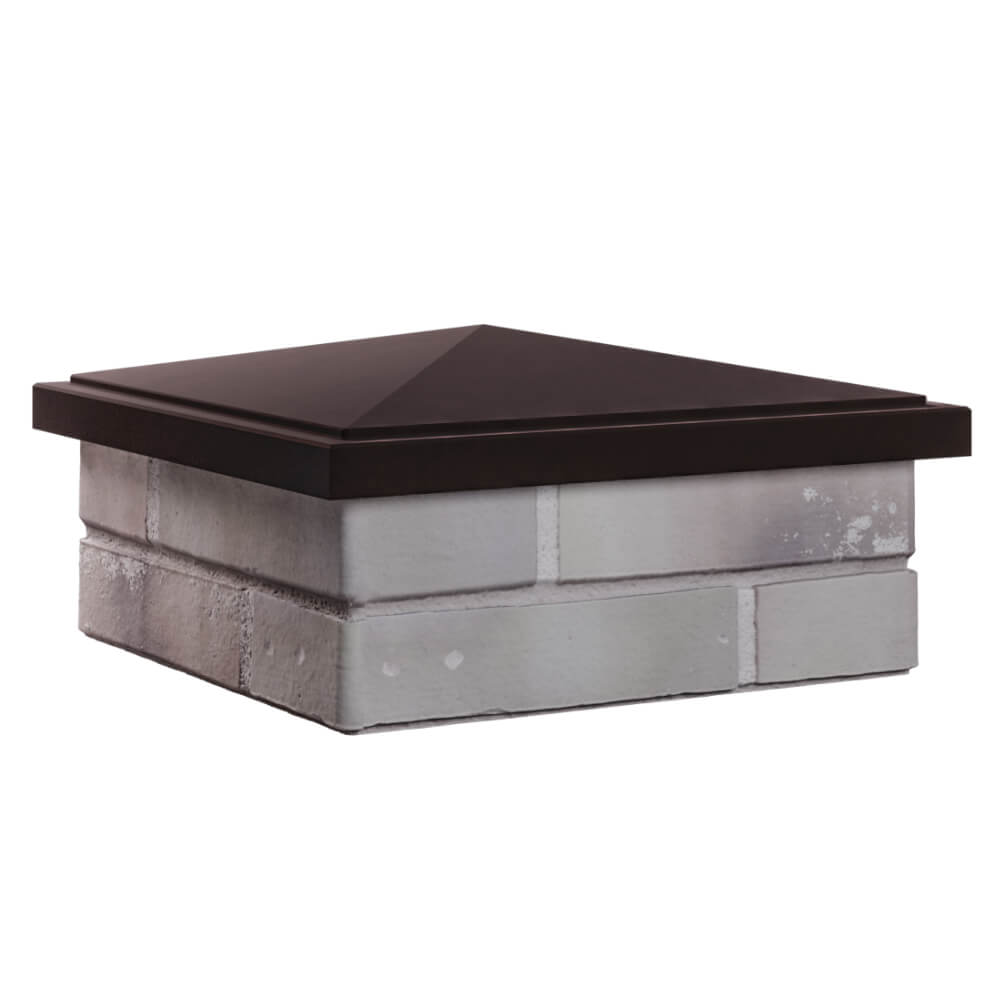 Колпак Zking БонаМоно Коричневый на столб 1.5х1.5 кирпича (385х385, 400х400мм) в Канске фото