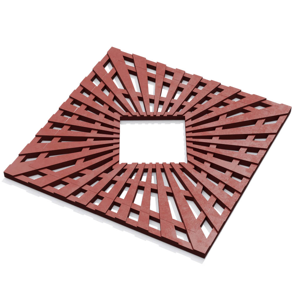 Приствольная решетка для дерева ZKING ATMOSPHERE 1.2х1.2м Красная в Канске фото