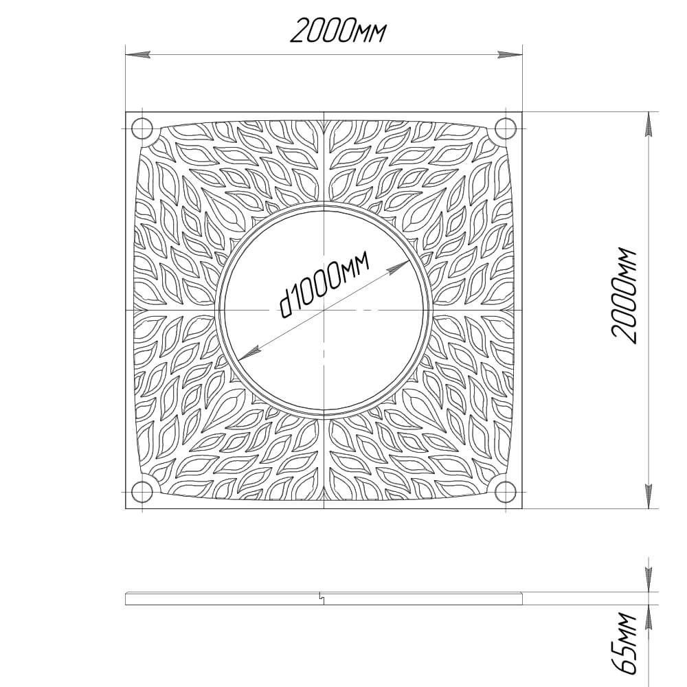 Приствольная решетка для дерева ZKING CRUST 2х2м Черная в Канске фото
