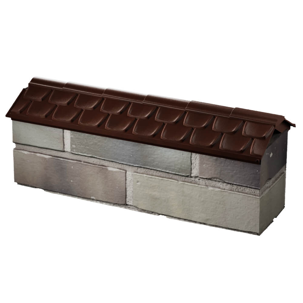 Парапет Zking Эльбрус Коричневый с посадкой на 0.5 кирпича (130мм) в Канске фото
