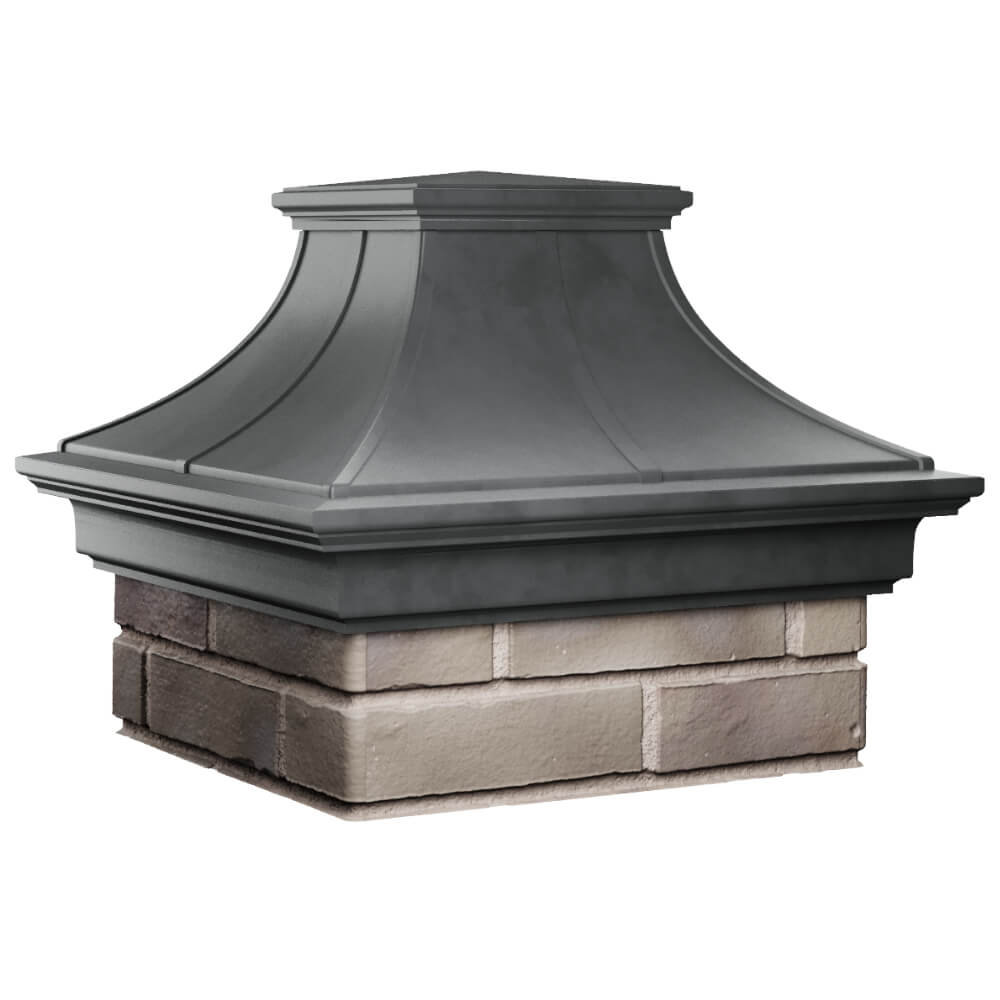 Колпак Zking Монблан Премиум Серый на столб 1.5х1.5 кирпича (385х385мм) в Канске фото