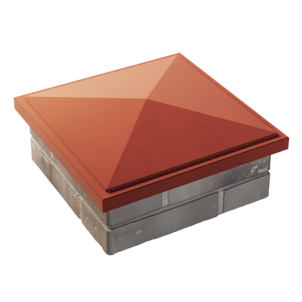 Колпак Zking БонаМоно Красный на столб 1.5х1.5 кирпича (385х385, 400х400мм) в Канске фото