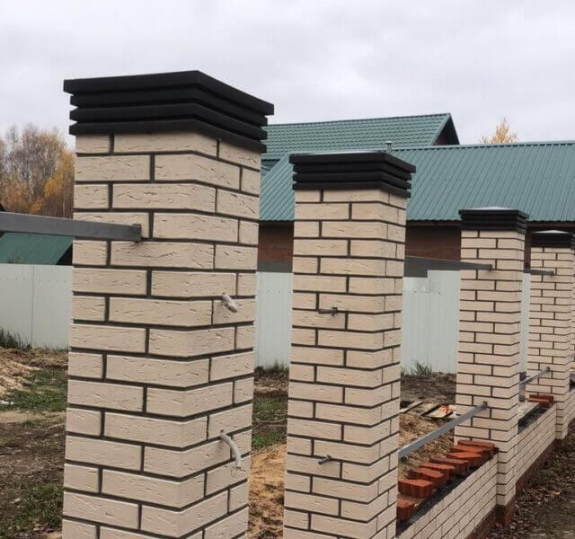 Колпак Zking Бона ХайТек Коричневый на столб 1.5х1.5 кирпича (385х385мм) в Канске фото