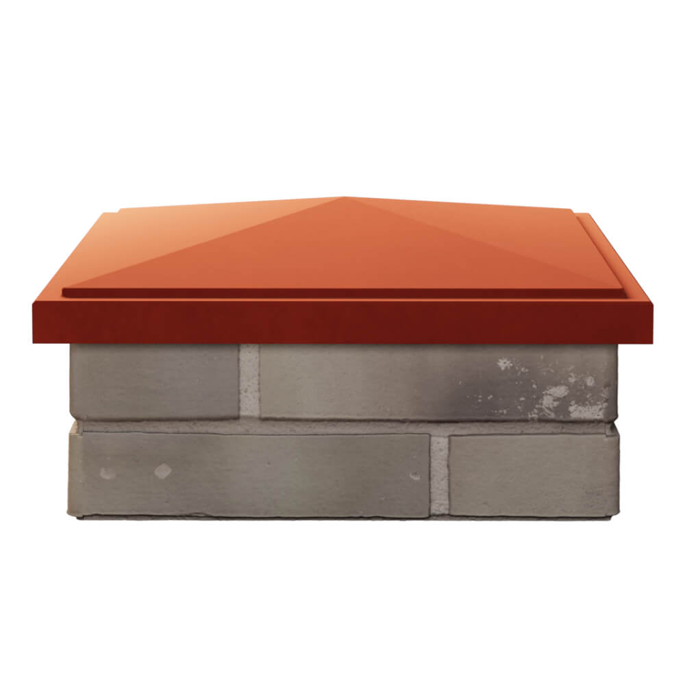 Колпак Zking БонаМоно Красный на столб 1.5х1.5 кирпича (385х385, 400х400мм) Канск фото