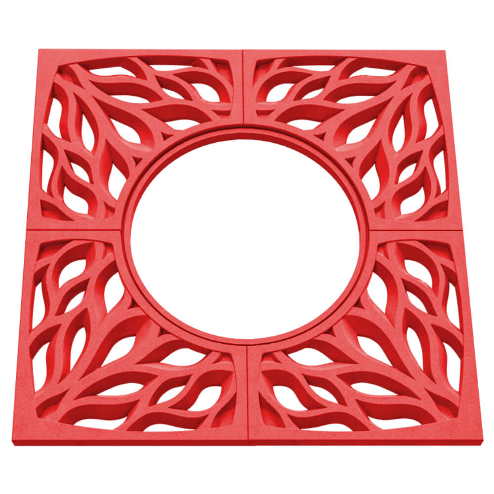 Приствольная решетка для дерева ZKING CRUST 1.2х1.2м Красная в Канске фото