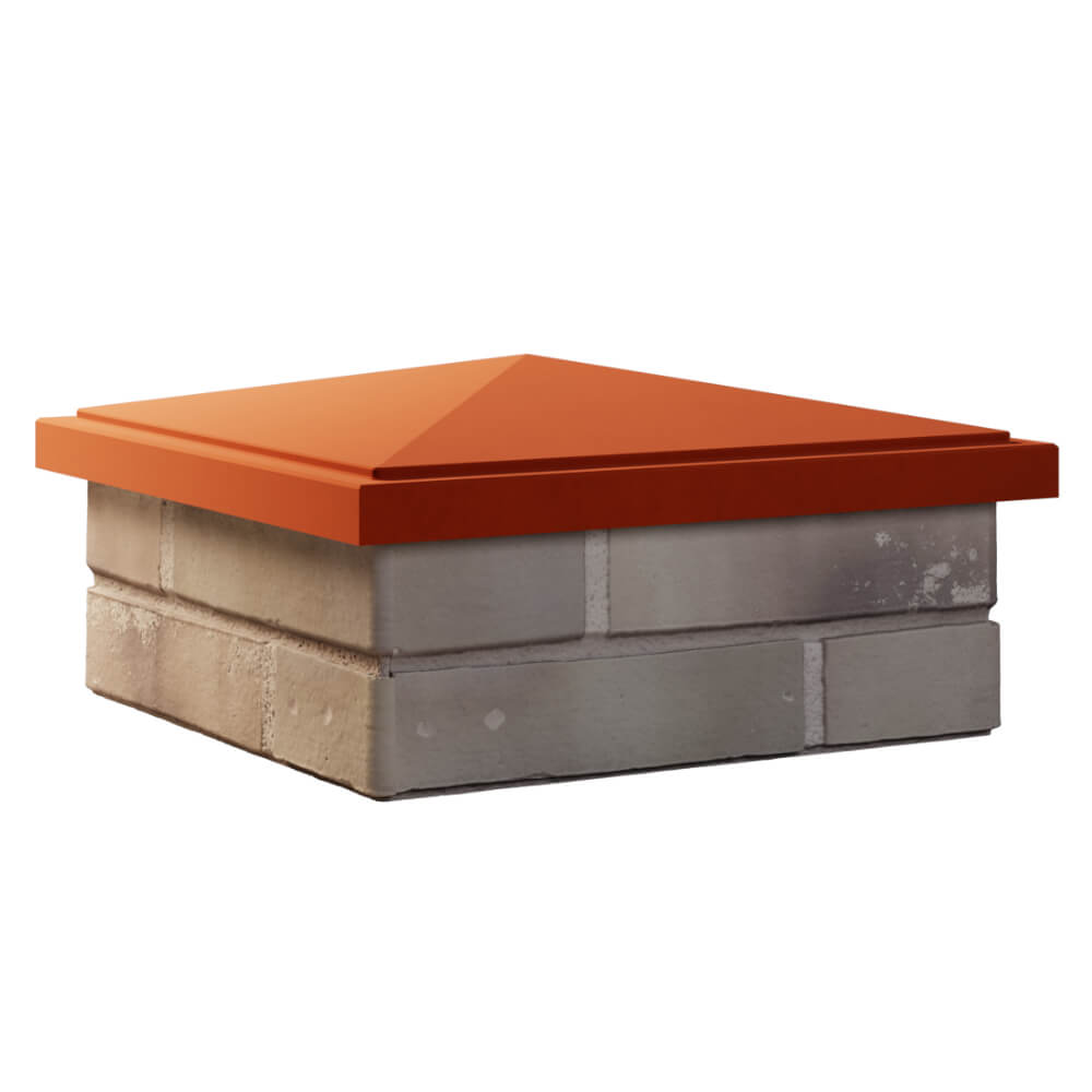 Колпак Zking БонаМоно Красный на столб 1.5х1.5 кирпича (385х385, 400х400мм) в Канске фото