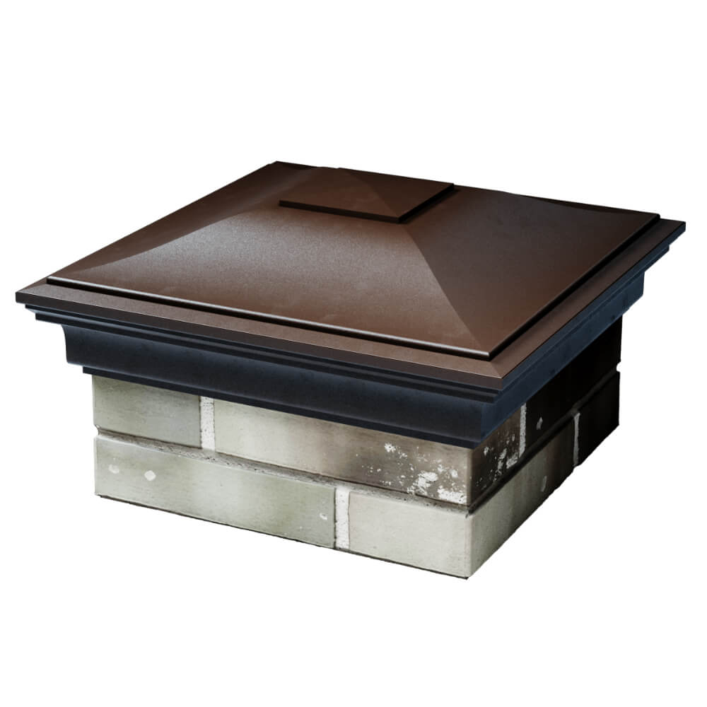 Колпак Zking Монблан Коричневый на столб 1.5х1.5 кирпича (385х385мм) в Канске фото