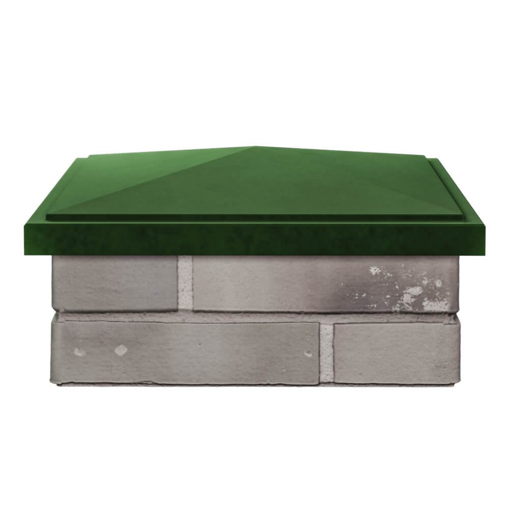 Колпак Zking БонаМоно Зеленый на столб 1.5х1.5 кирпича (385х385, 400х400мм) Канск фото