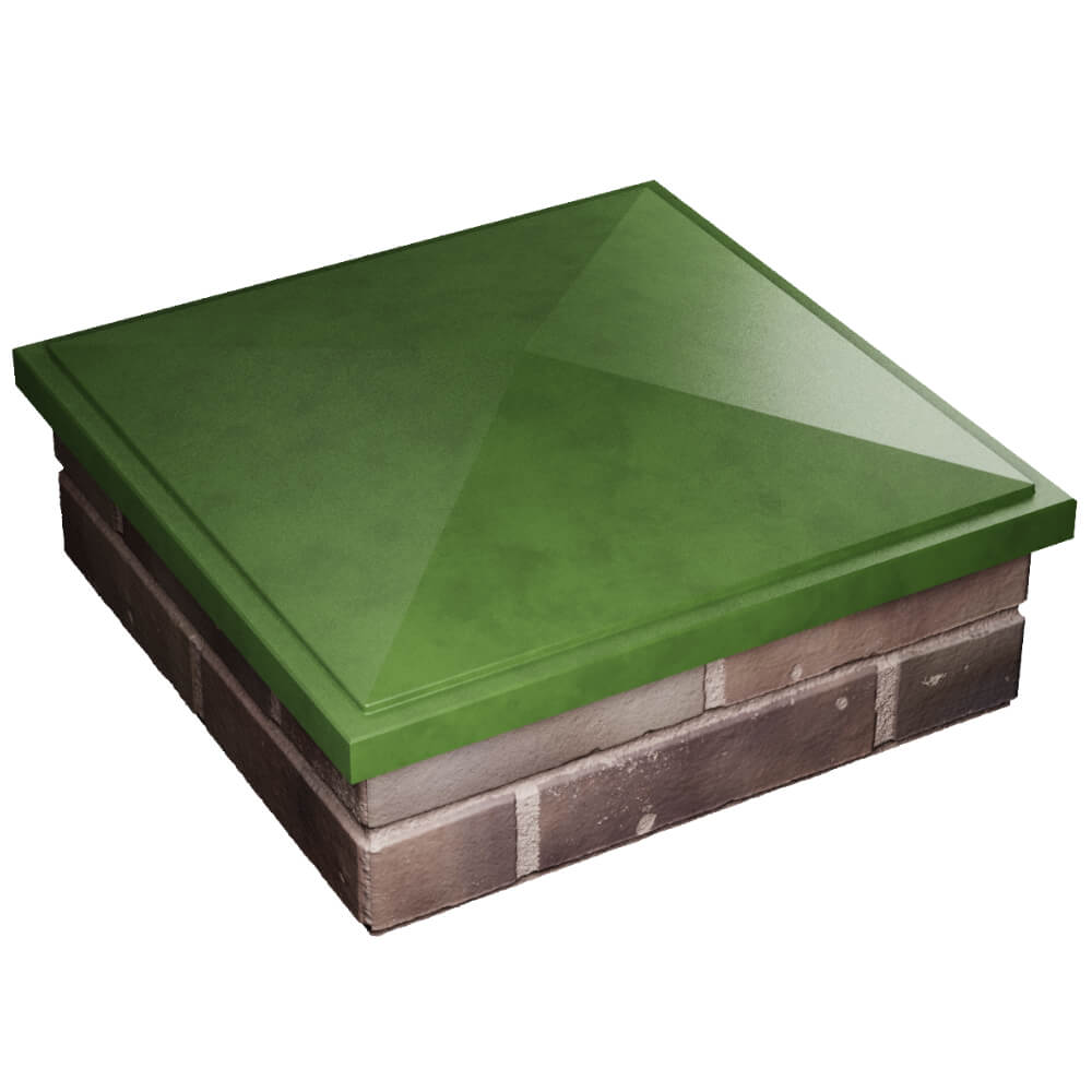 Колпак Zking БонаМоно Зеленый на столб 2х2 кирпича (515х515, 530х530мм) в Канске фото