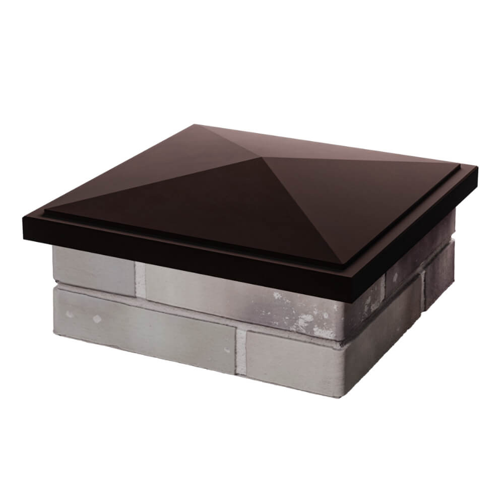 Колпак Zking БонаМоно Коричневый на столб 1.5х1.5 кирпича (385х385, 400х400мм) в Канске фото