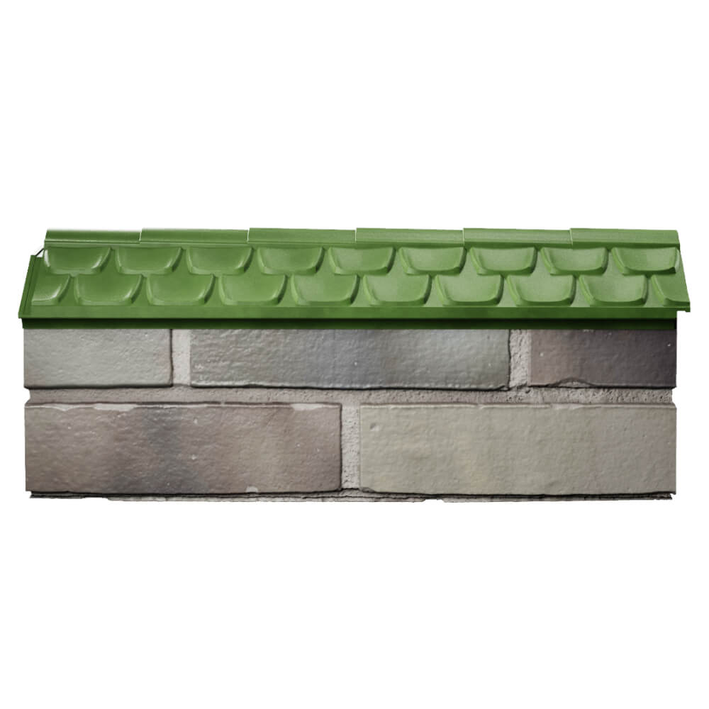 Парапет Zking Эльбрус Зеленый с посадкой на 0.5 кирпича (130мм) в Канске фото