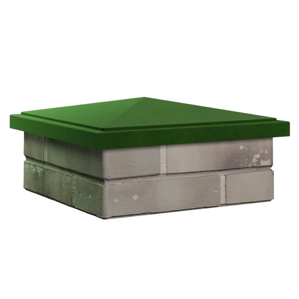 Колпак Zking БонаМоно Зеленый на столб 1.5х1.5 кирпича (385х385, 400х400мм) в Канске фото