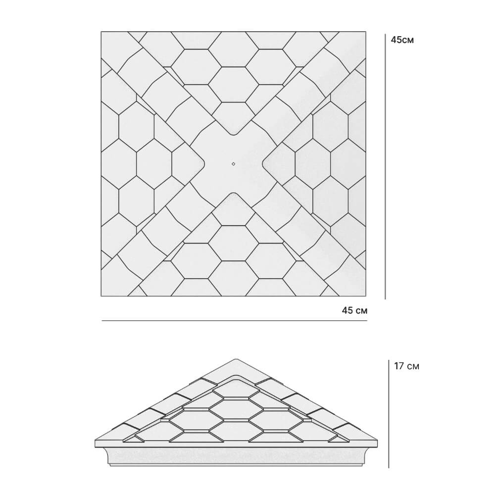 Колпак Zking Эверест Зеленый на столб 1.5х1.5 кирпича (390х390мм) в Канске фото