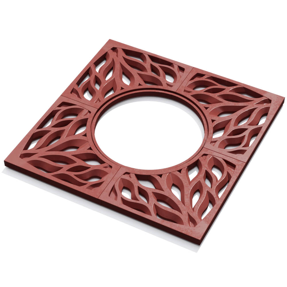 Приствольная решетка для дерева ZKING CRUST 1.2х1.2м Красная в Канске фото