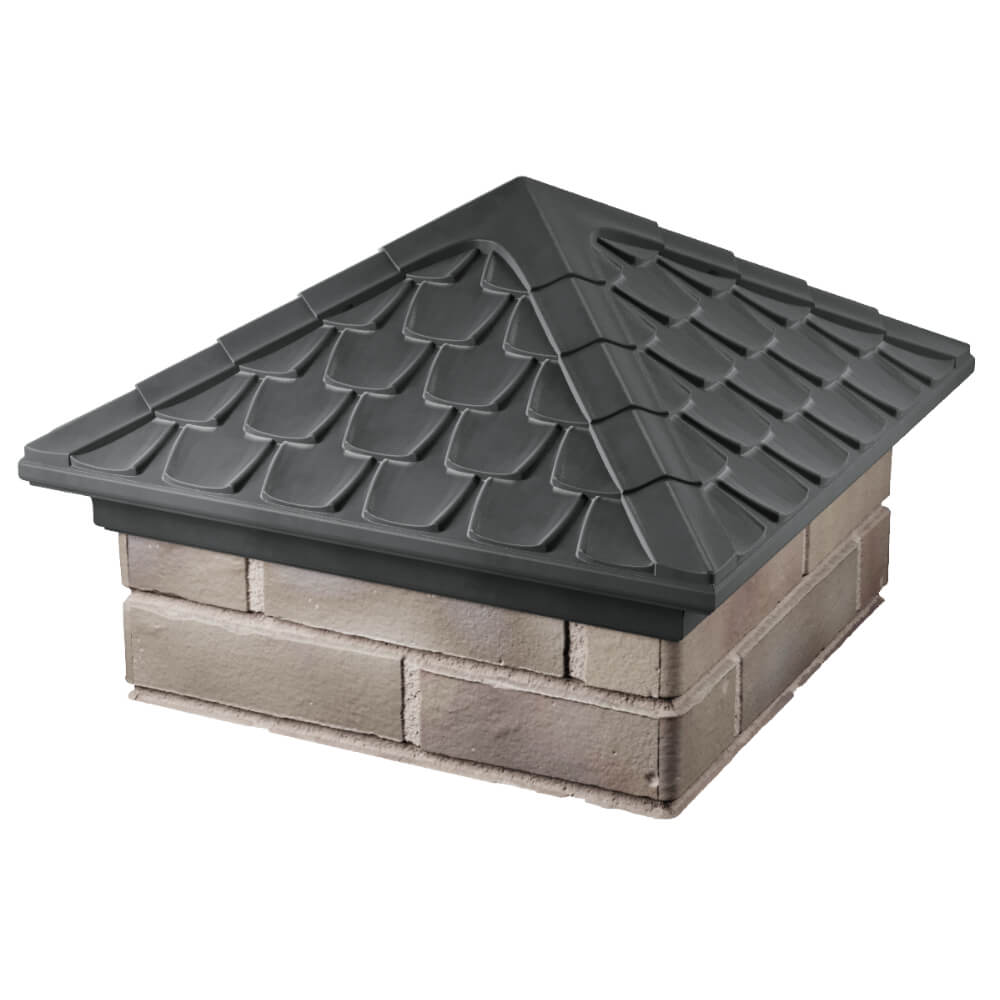 Колпак Zking Эльбрус Серый на столб 1.5х1.5 кирпича (385х385мм) в Канске фото