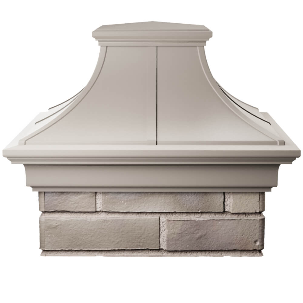 Колпак Zking Монблан Премиум Бежевый на столб 1.5х1.5 кирпича (385х385мм) Канск фото