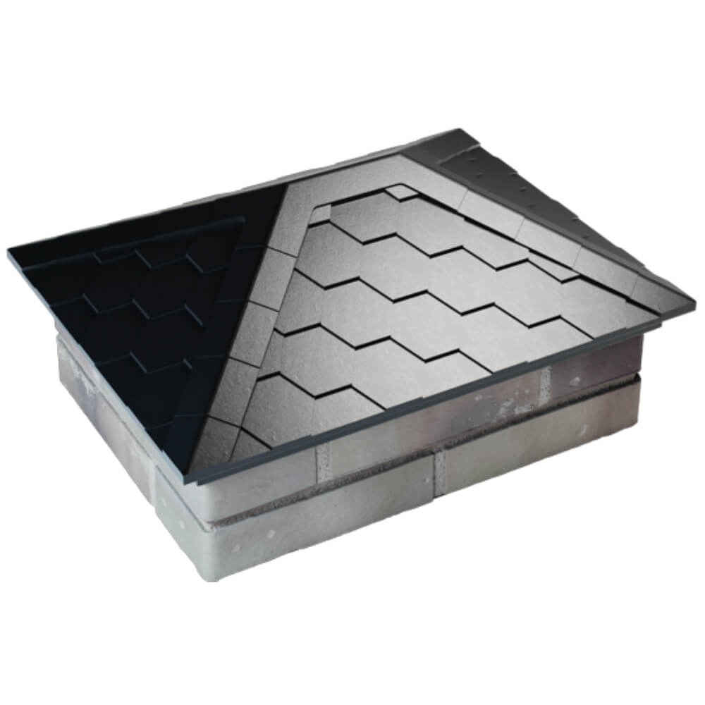 Колпак Zking Эверест Черный на столб 2х1.5 кирпича (520х390мм) Канск фото