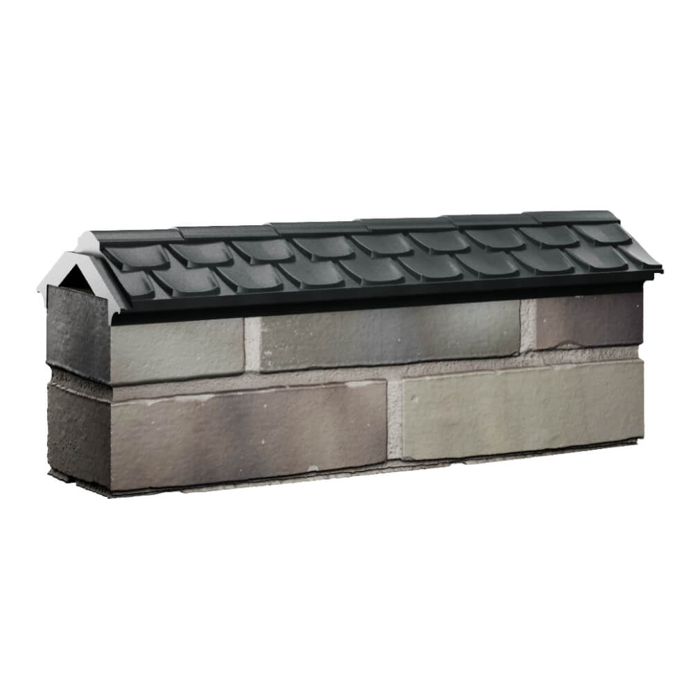 Парапет Zking Эльбрус Черный с посадкой на 0.5 кирпича (130мм) Канск фото