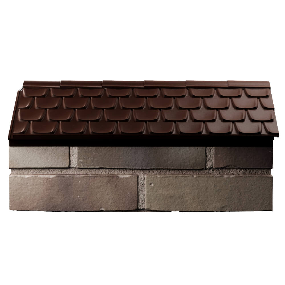 Парапет Zking Эльбрус Коричневый с посадкой на 1 кирпич (255мм) в Канске фото