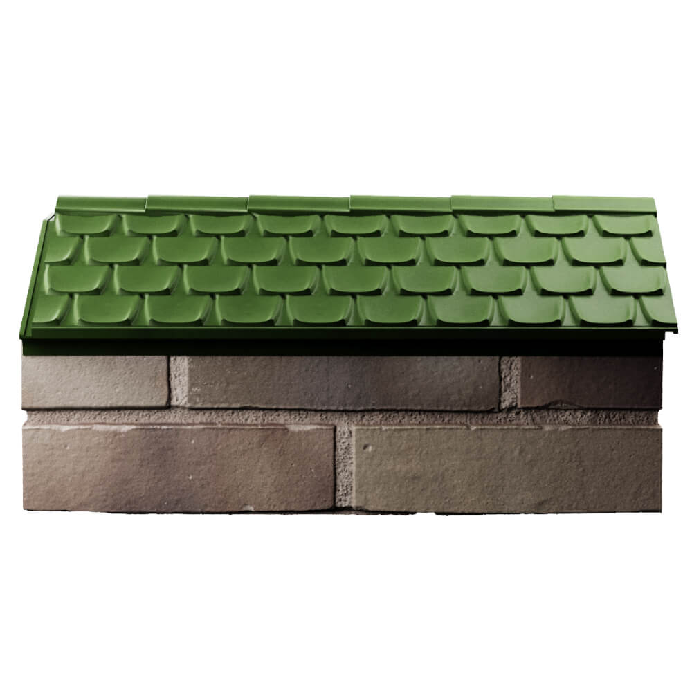 Парапет Zking Эльбрус Зеленый с посадкой на 1 кирпич (255мм) в Канске фото