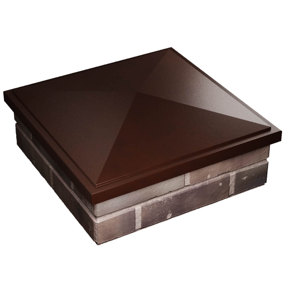 Колпак Zking БонаМоно Коричневый на столб 2х2 кирпича (515х515, 530х530мм) в Канске фото