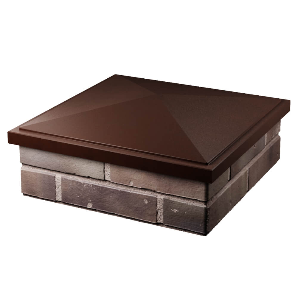 Колпак Zking БонаМоно Коричневый на столб 2х2 кирпича (515х515, 530х530мм) в Канске фото