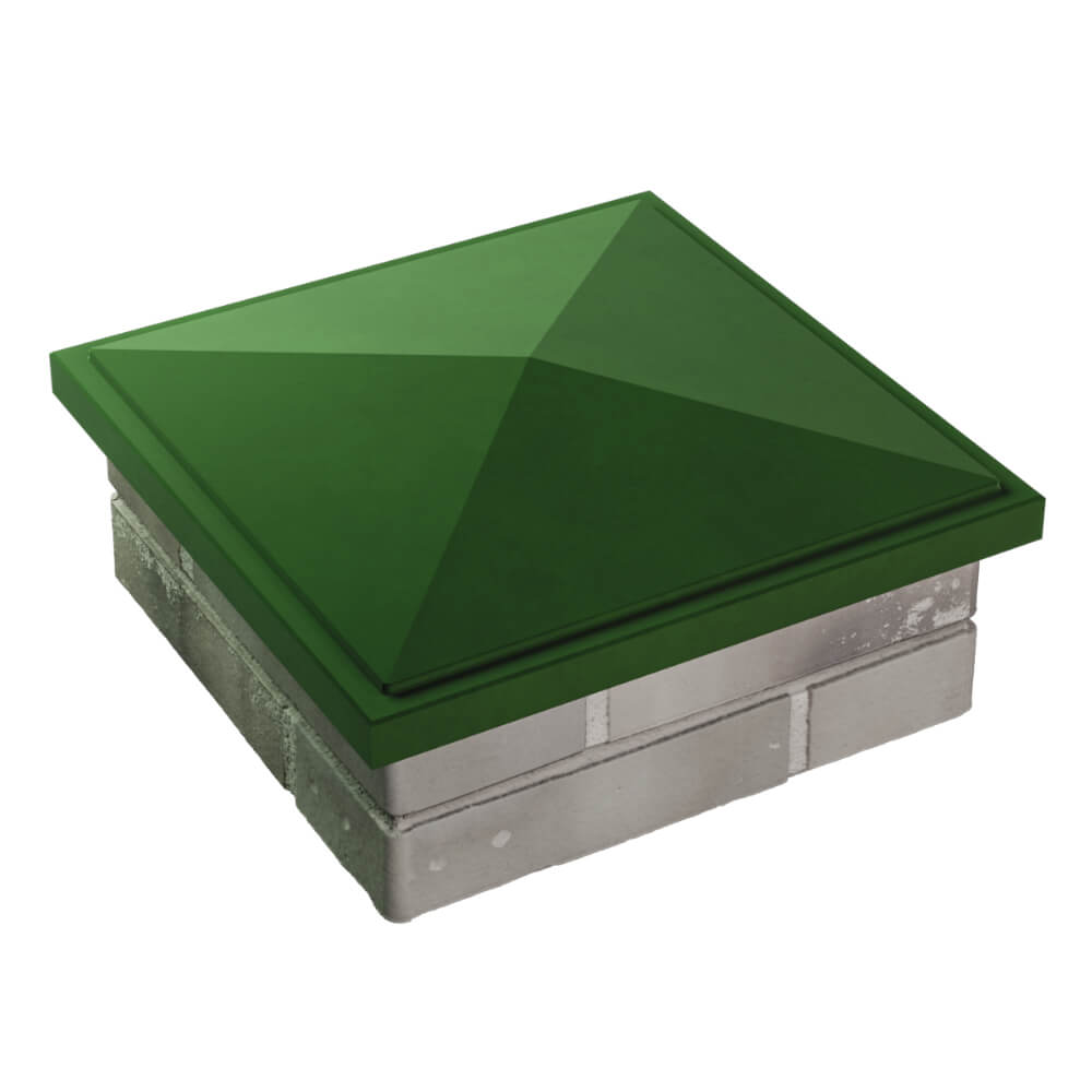 Колпак Zking БонаМоно Зеленый на столб 1.5х1.5 кирпича (385х385, 400х400мм) в Канске фото