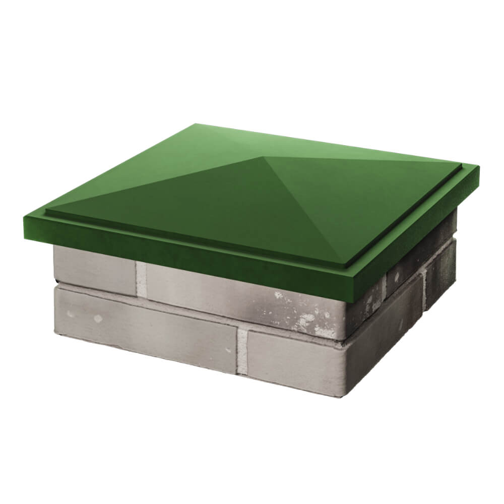 Колпак Zking БонаМоно Зеленый на столб 1.5х1.5 кирпича (385х385, 400х400мм) в Канске фото