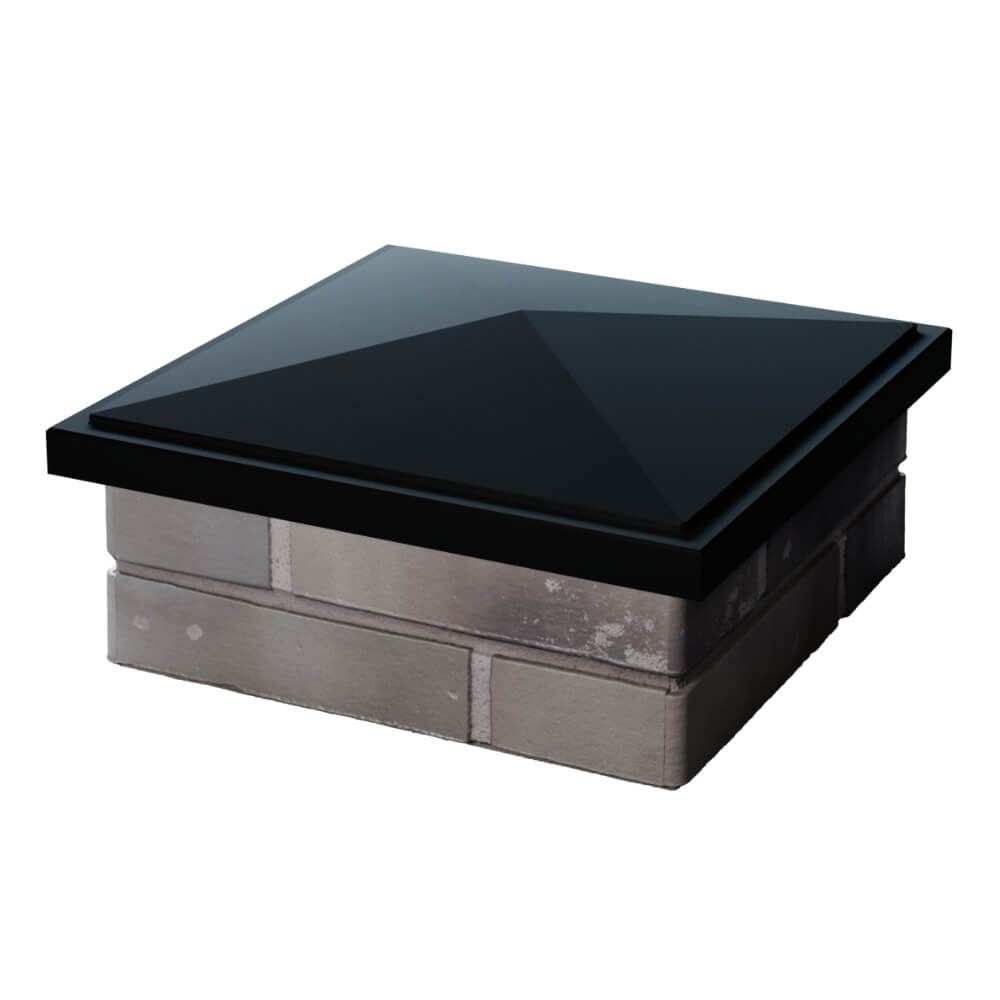 Колпак Zking БонаМоно Черный на столб 1.5х1.5 кирпича (385х385, 400х400мм) в Канске фото