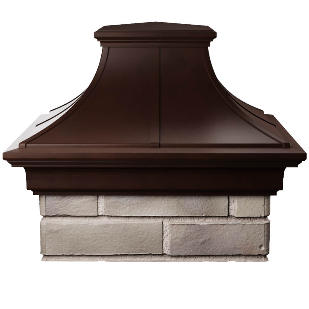 Колпак Zking Монблан Премиум Коричневый на столб 1.5х1.5 кирпича (385х385мм) Канск фото