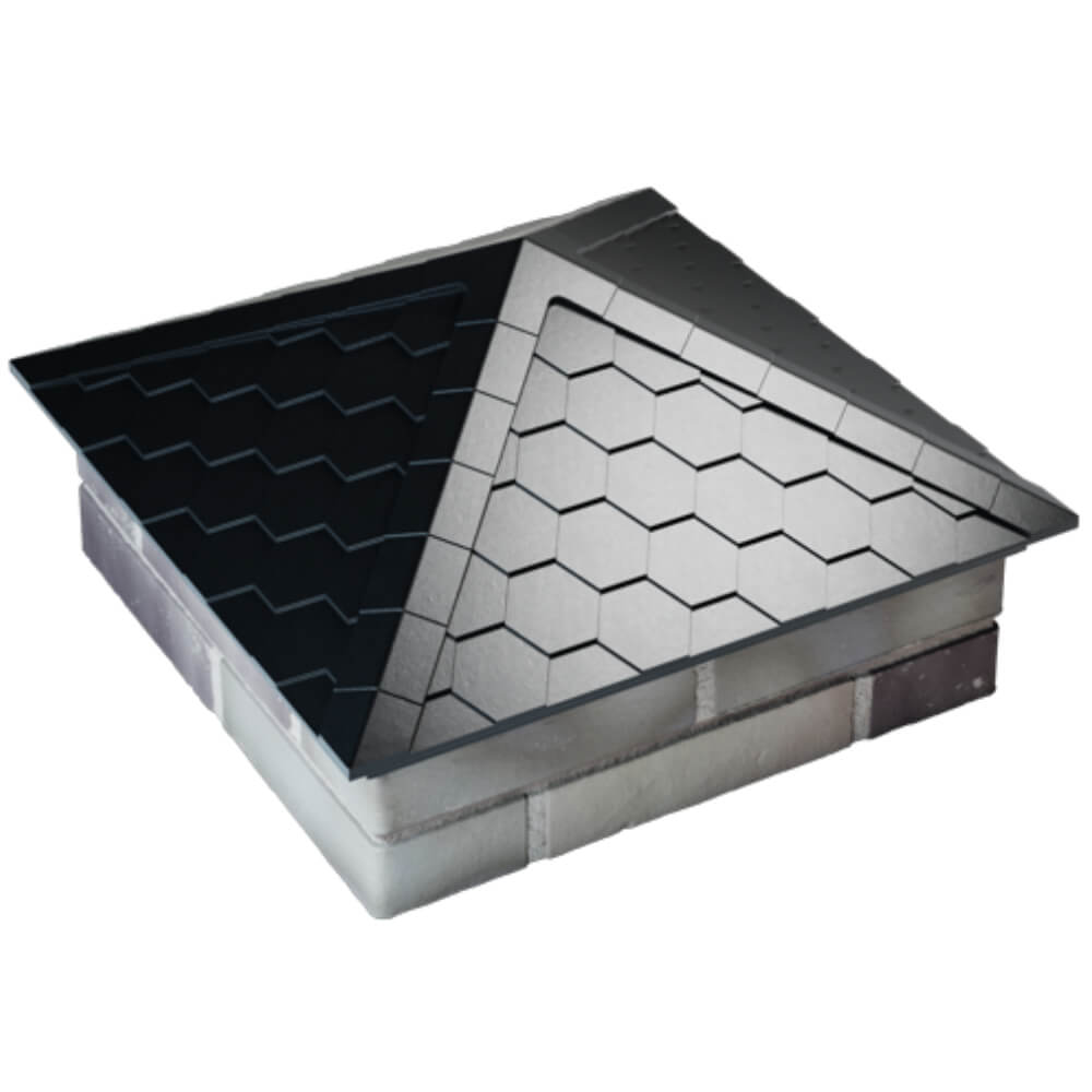 Колпак Zking Эверест Черный на столб 2х2 кирпича (535х535мм) Канск фото