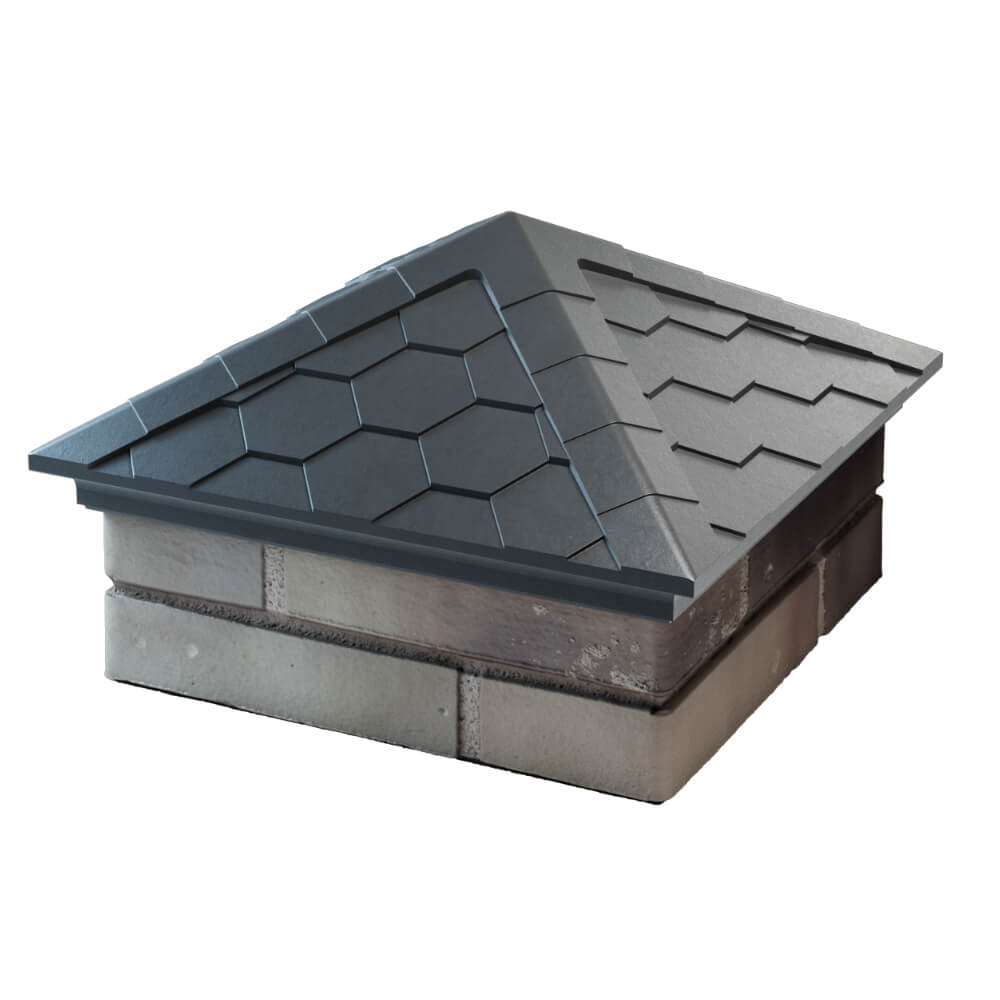 Колпак Zking Эверест Серый на столб 1.5х1.5 кирпича (390х390мм) в Канске фото