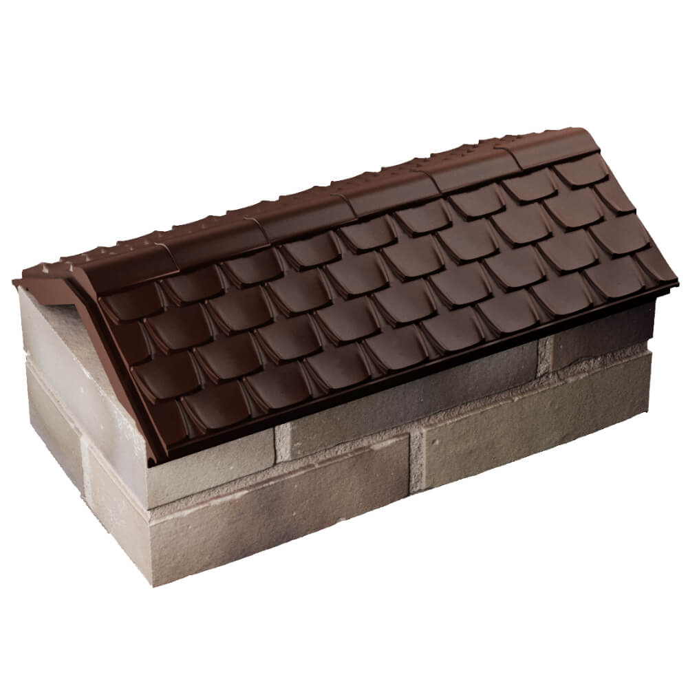 Парапет Zking Эльбрус Коричневый с посадкой на 1 кирпич (255мм) в Канске фото