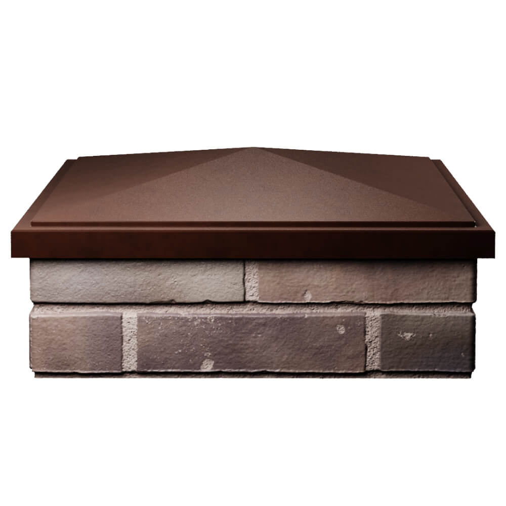 Колпак Zking БонаМоно Коричневый на столб 2х2 кирпича (515х515, 530х530мм) Канск фото